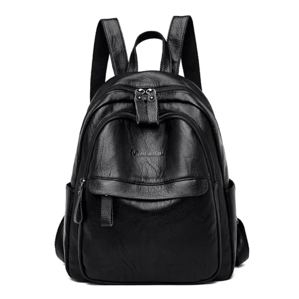 Leather Daypack Backpack Mochilas - Image 2