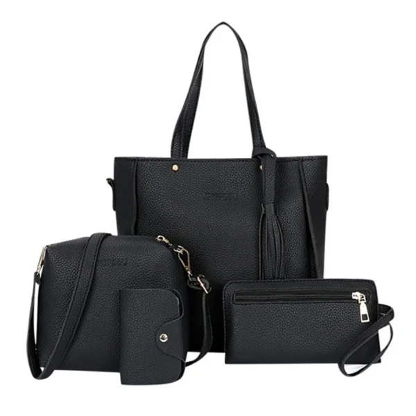 4pcs/set Ladies Leather Bag Polyester - Image 3