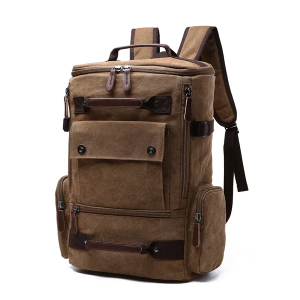 Vintage Canvas Backpack - Image 3