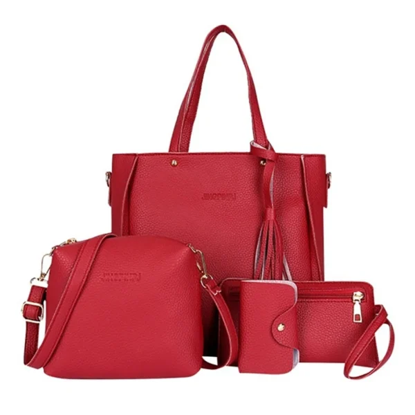 4pcs/set Ladies Leather Bag Polyester - Image 2