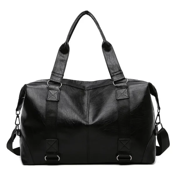 Business PU Travel Handbag Soft Leather Duffle Bag - Image 2