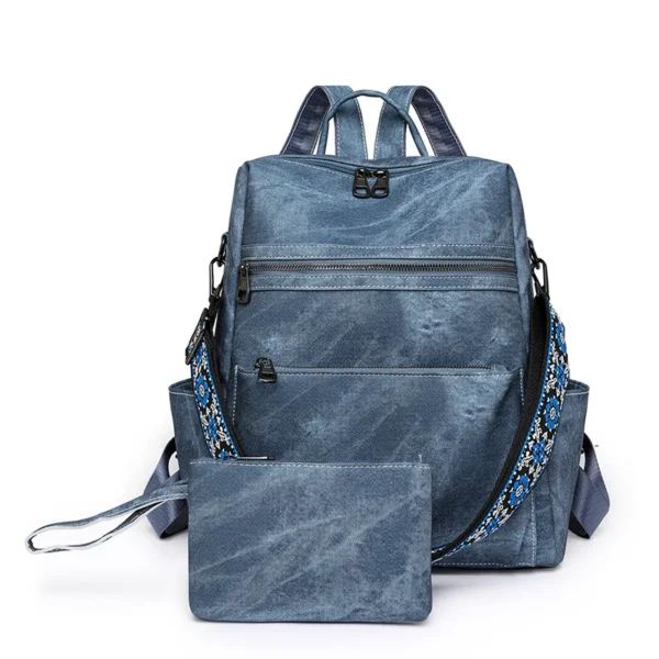 High Quality Soft Leather Backpack Purse - Image 4