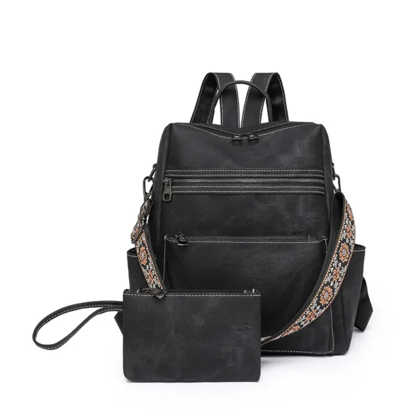 High Quality Soft Leather Backpack Purse - Image 2