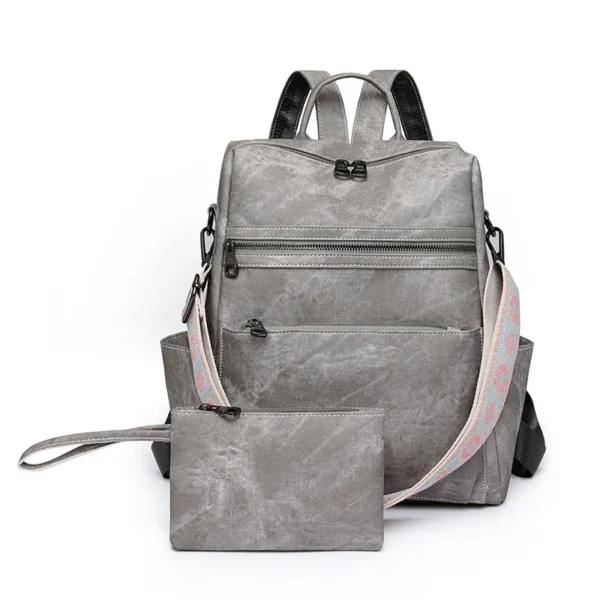 High Quality Soft Leather Backpack Purse - Image 3